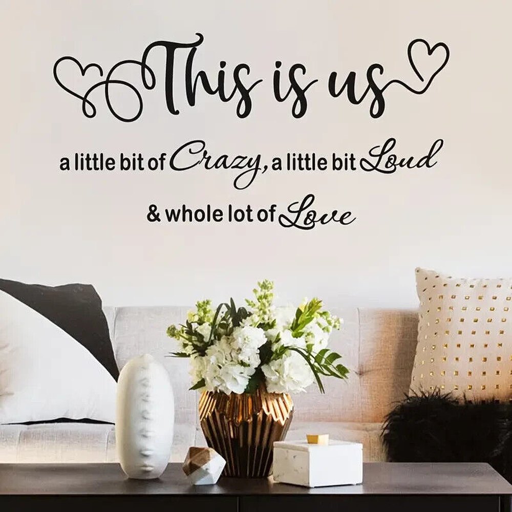 "This Is Us" Family Wall Decal 30" x 15" Home & Garden:Home Décor:Decals, Stickers & Vinyl Art Style Your Walls